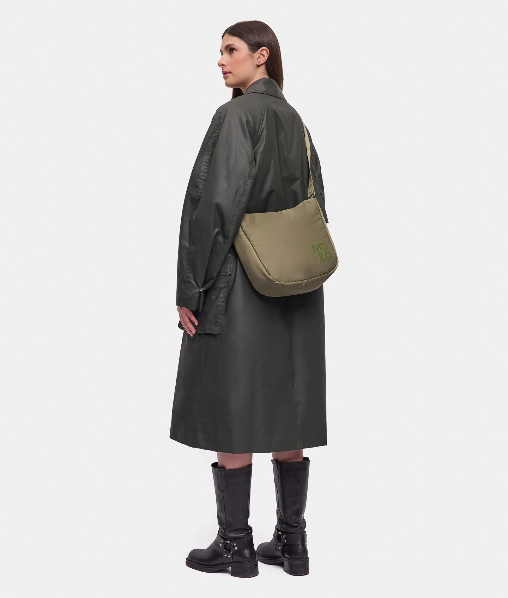 Outlet Mandarina Duck MD20 BALLOON Shoulder Bag MilitaryGreen
