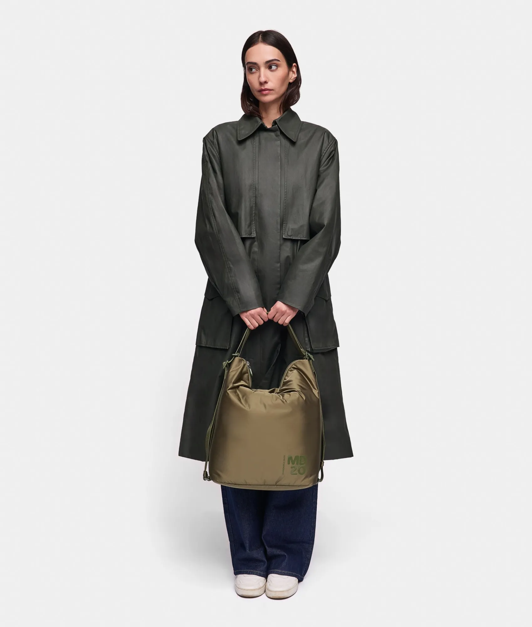 Outlet Mandarina Duck MD20 BALLOON Shoulder Bag MilitaryGreen