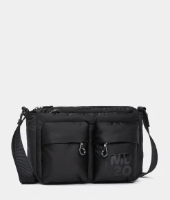 New Mandarina Duck MD20 BALLOON Shoulder Bag With Pockets Black