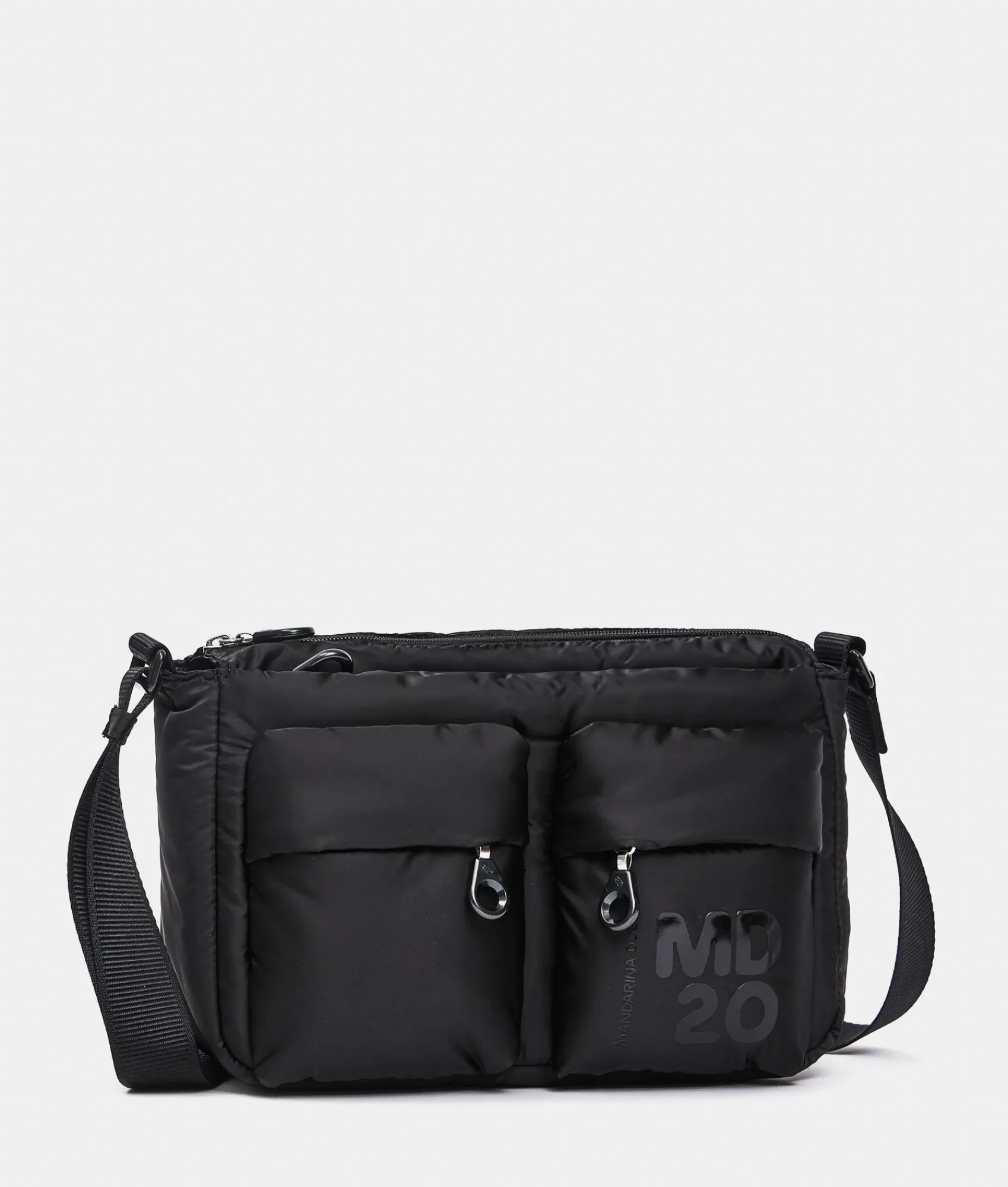 New Mandarina Duck MD20 BALLOON Shoulder Bag With Pockets Black