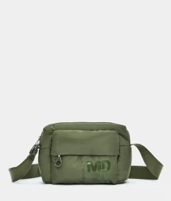 Outlet Mandarina Duck MD20 BALLOON Small Shoulder Bag With Pocket MilitaryGreen