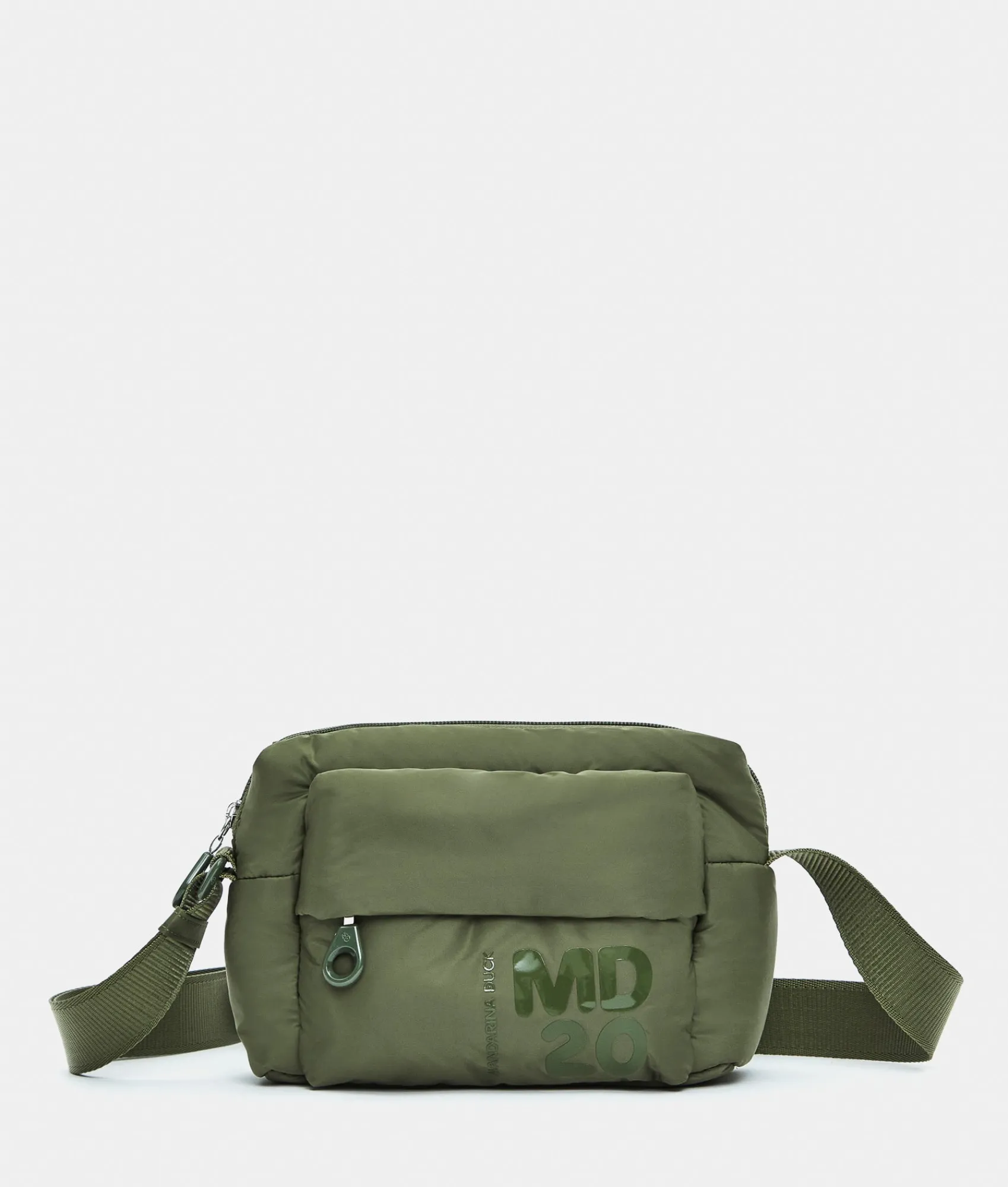 Outlet Mandarina Duck MD20 BALLOON Small Shoulder Bag With Pocket MilitaryGreen