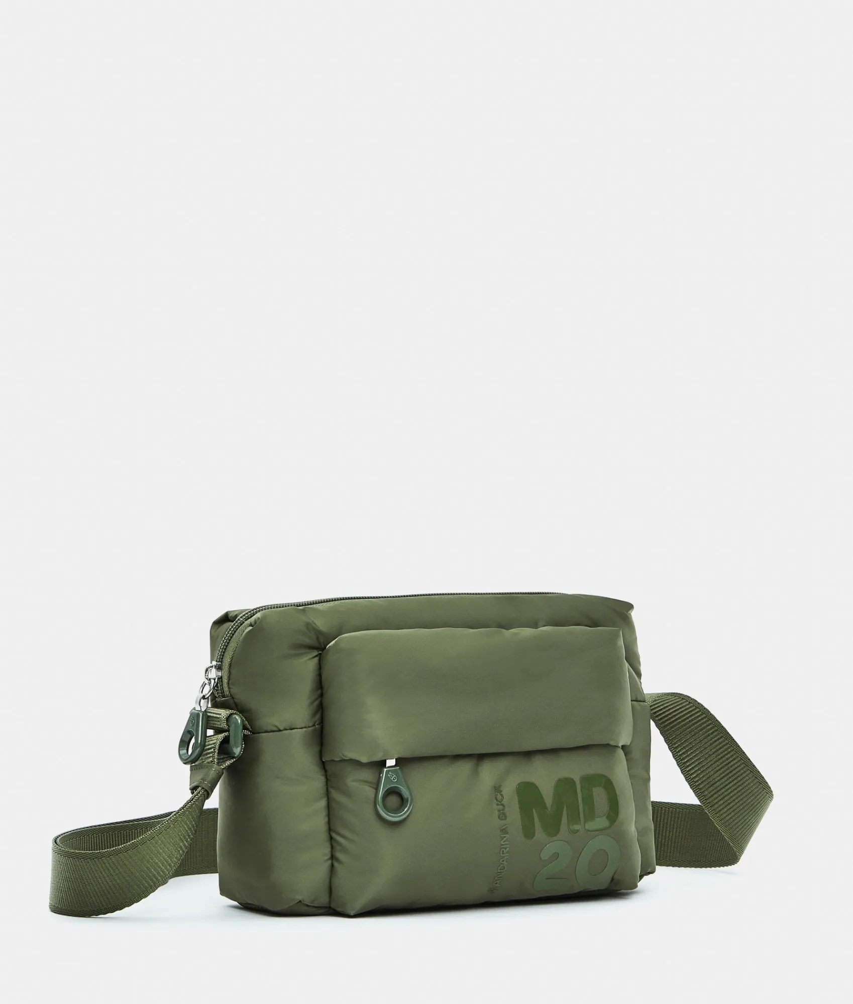 Outlet Mandarina Duck MD20 BALLOON Small Shoulder Bag With Pocket MilitaryGreen