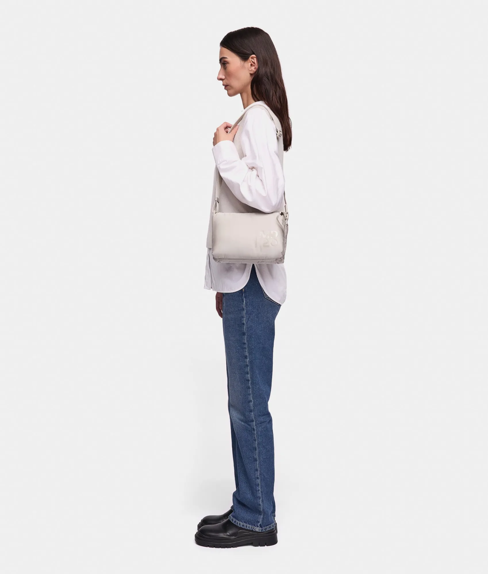 Best Mandarina Duck MD20 BALLOON Small Three-Pouch Shoulder Bag SageGray