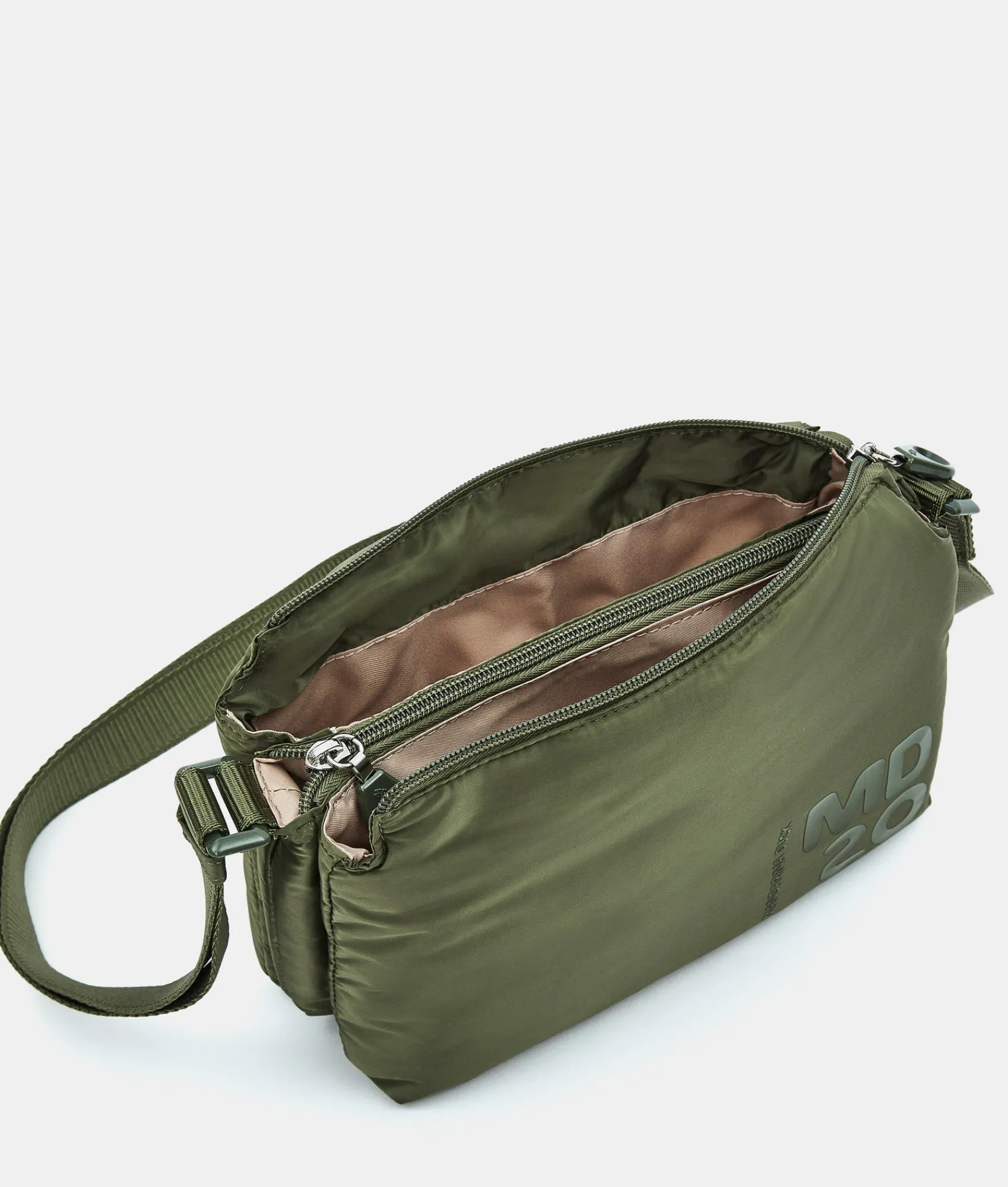 Online Mandarina Duck MD20 BALLOON Small Three-Pouch Shoulder Bag MilitaryGreen