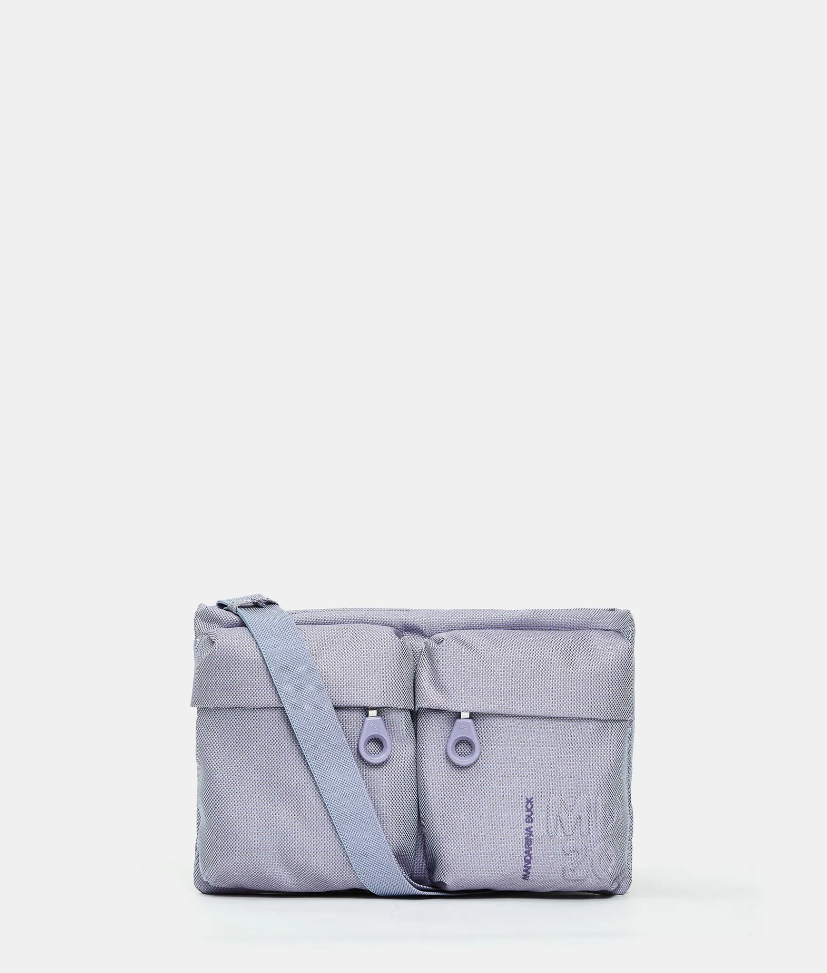 Hot Mandarina Duck MD20 Double Pocket Flat Crossbody Bag Lavander