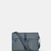 Outlet Mandarina Duck MD20 Double Pocket Flat Crossbody Bag BlueWing