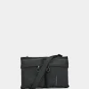 Hot Mandarina Duck MD20 Double Pocket Flat Crossbody Bag Black
