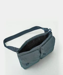 Outlet Mandarina Duck MD20 Double Pocket Flat Crossbody Bag BlueWing