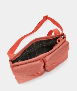 New Mandarina Duck MD20 Double Pocket Flat Crossbody Bag Tangerine
