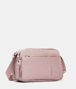 Hot Mandarina Duck MD20 Expandable Double Zip Crossbody Bag Rose