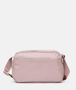 Hot Mandarina Duck MD20 Expandable Double Zip Crossbody Bag Rose