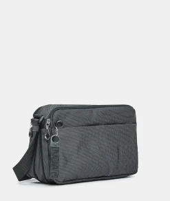 Sale Mandarina Duck MD20 Expandable Double Zip Crossbody Bag Steel