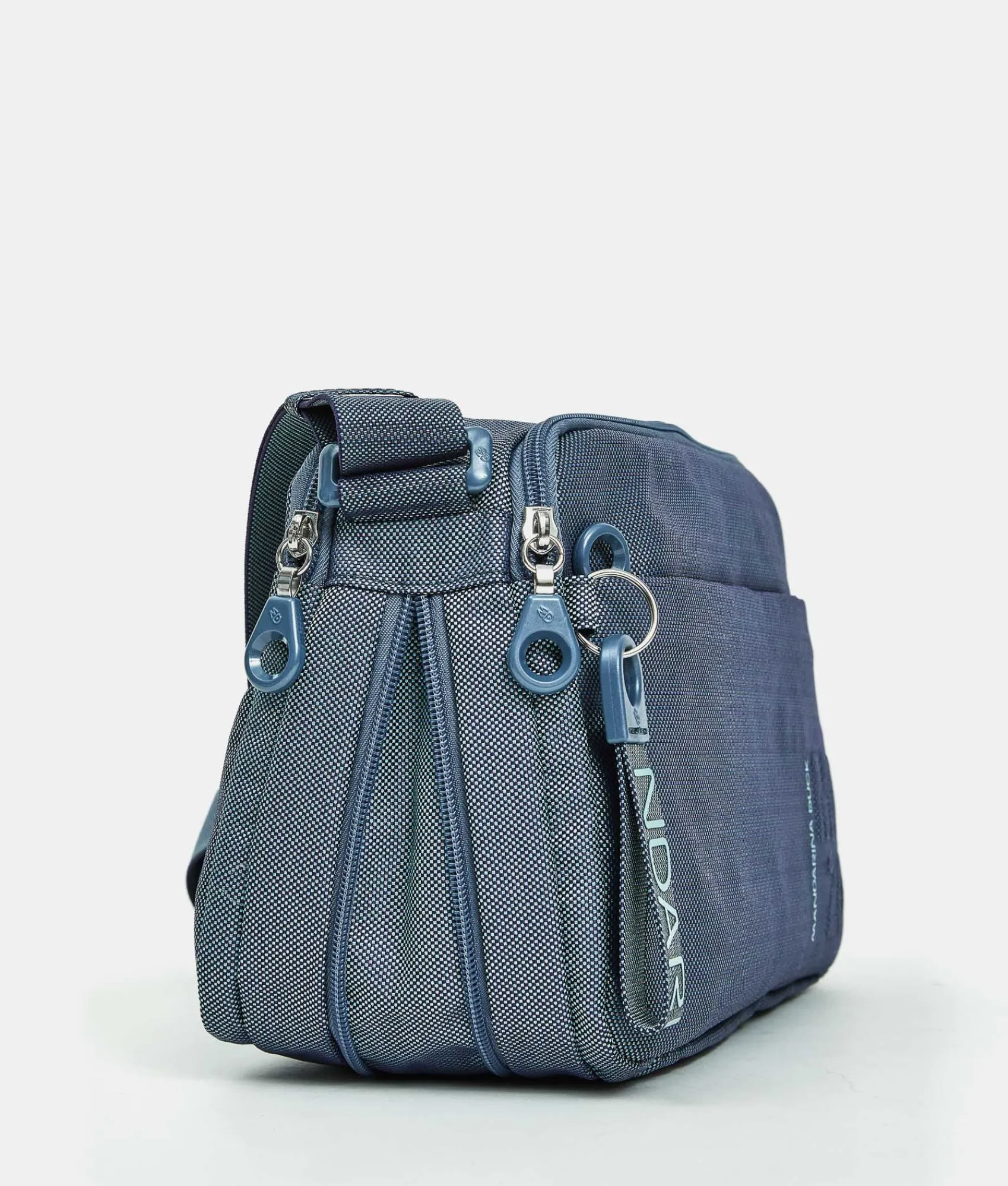 Outlet Mandarina Duck MD20 Expandable Double Zip Crossbody Bag BlueWing