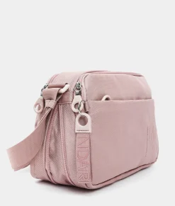 Hot Mandarina Duck MD20 Expandable Double Zip Crossbody Bag Rose