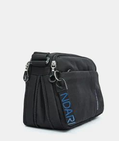 New Mandarina Duck MD20 Expandable Double Zip Crossbody Bag Black