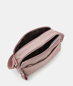 Hot Mandarina Duck MD20 Expandable Double Zip Crossbody Bag Rose