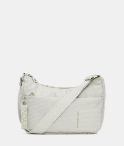 New Mandarina Duck MD20 Horizontal Hobo WhitecapGrey