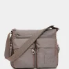 Hot Mandarina Duck MD20 Large .Expandable Crossbody Bag Taupe