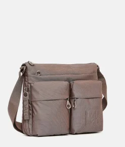 Hot Mandarina Duck MD20 Large .Expandable Crossbody Bag Taupe