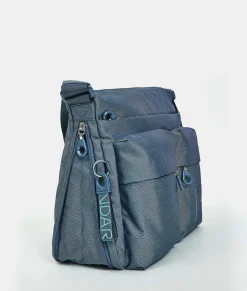Discount Mandarina Duck MD20 Large .Expandable Crossbody Bag BlueWing