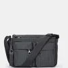Outlet Mandarina Duck MD20 Multipockets Crossbody Bag Steel
