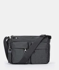 Outlet Mandarina Duck MD20 Multipockets Crossbody Bag Steel