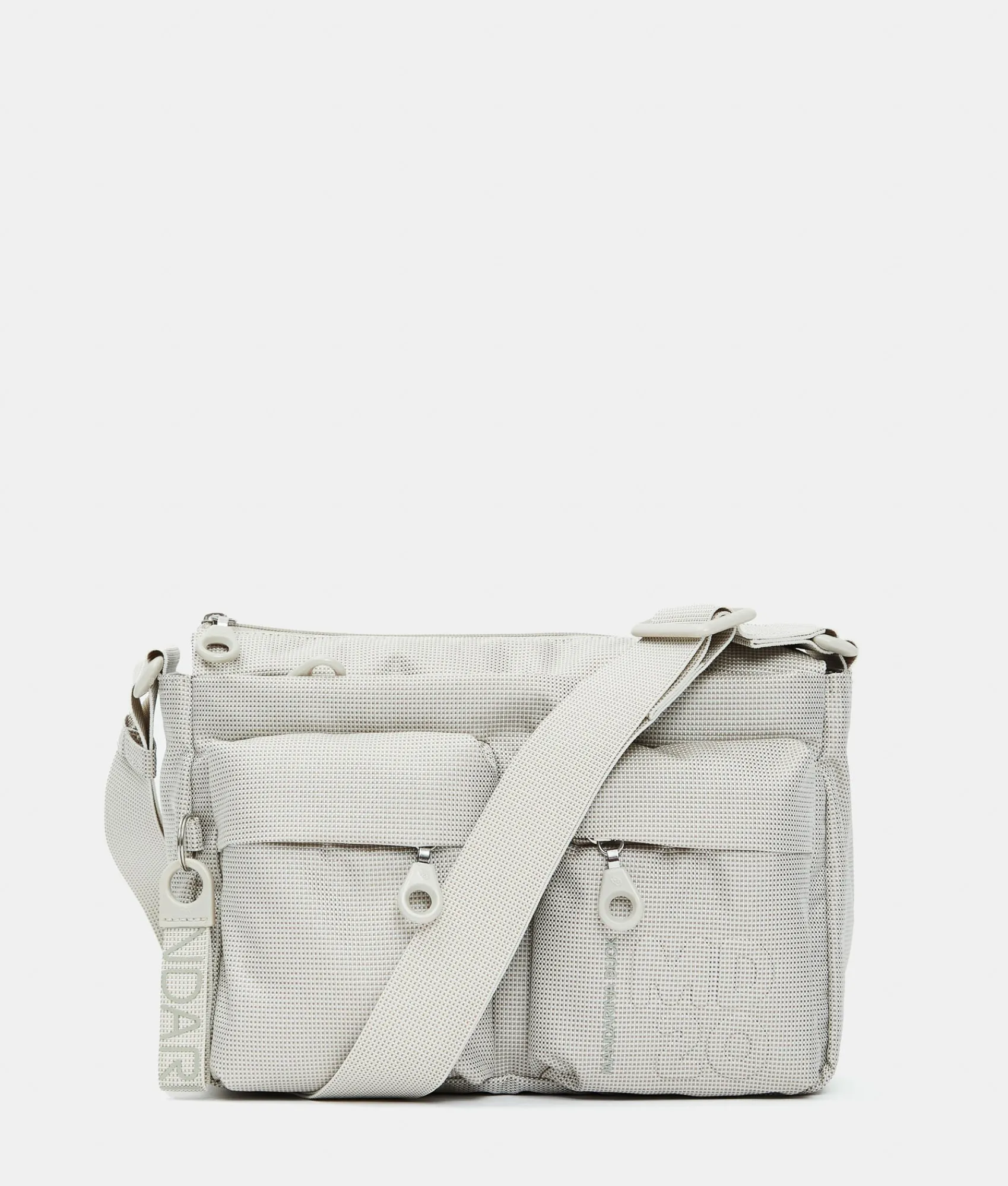 Outlet Mandarina Duck MD20 Multipockets Crossbody Bag WhitecapGrey