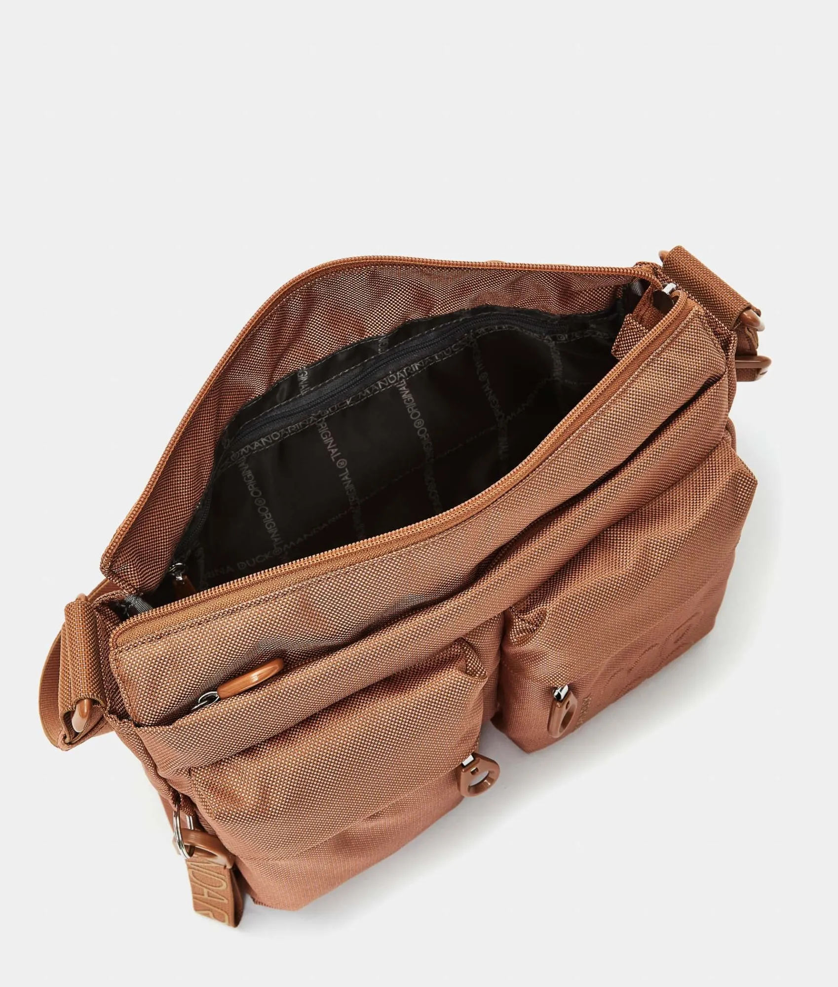 Fashion Mandarina Duck MD20 Multipockets Crossbody Bag Rust