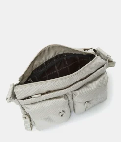 Outlet Mandarina Duck MD20 Multipockets Crossbody Bag WhitecapGrey