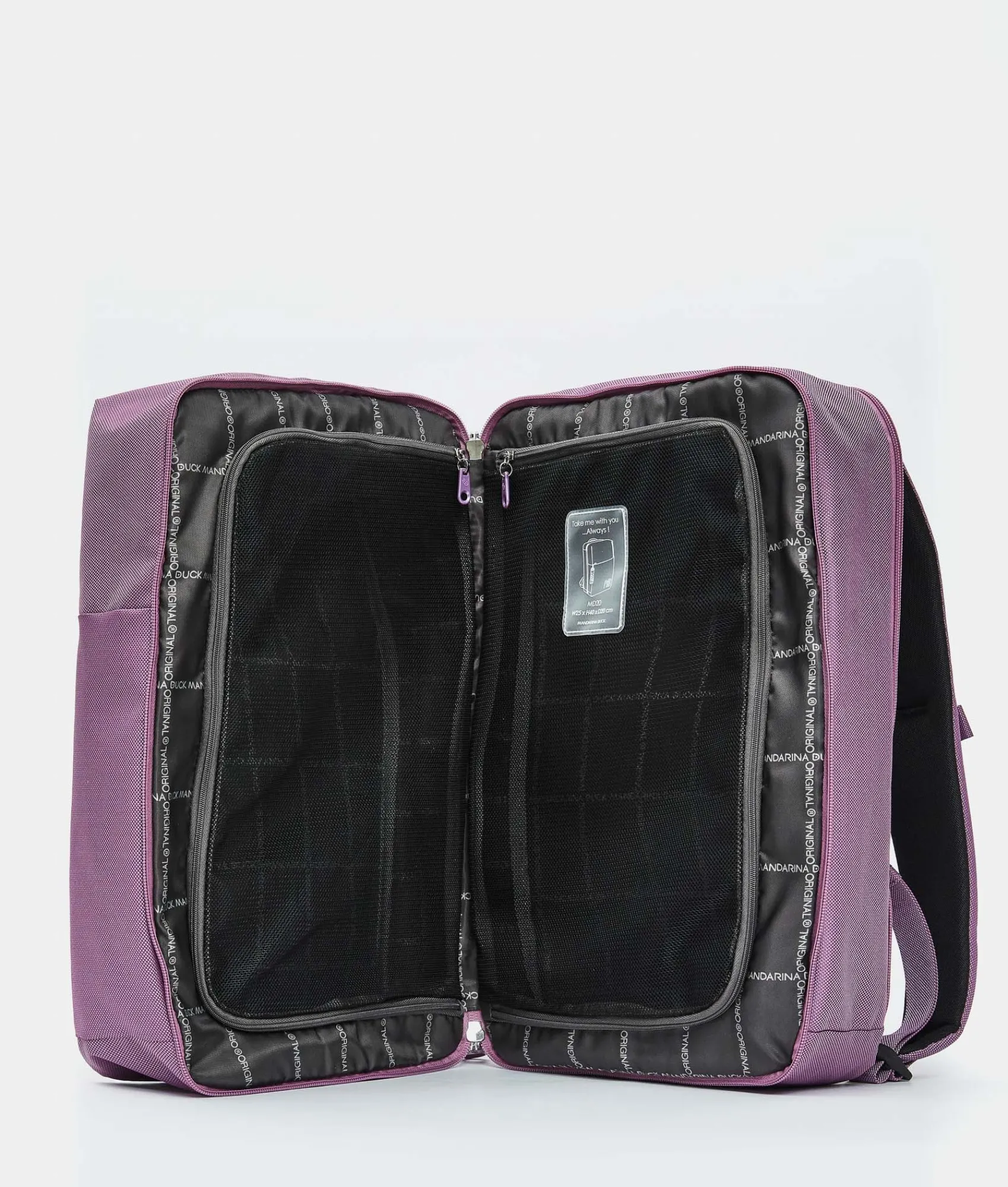 Outlet Mandarina Duck MD20 Travel Backpack With Padded Shoulder Straps Orchid