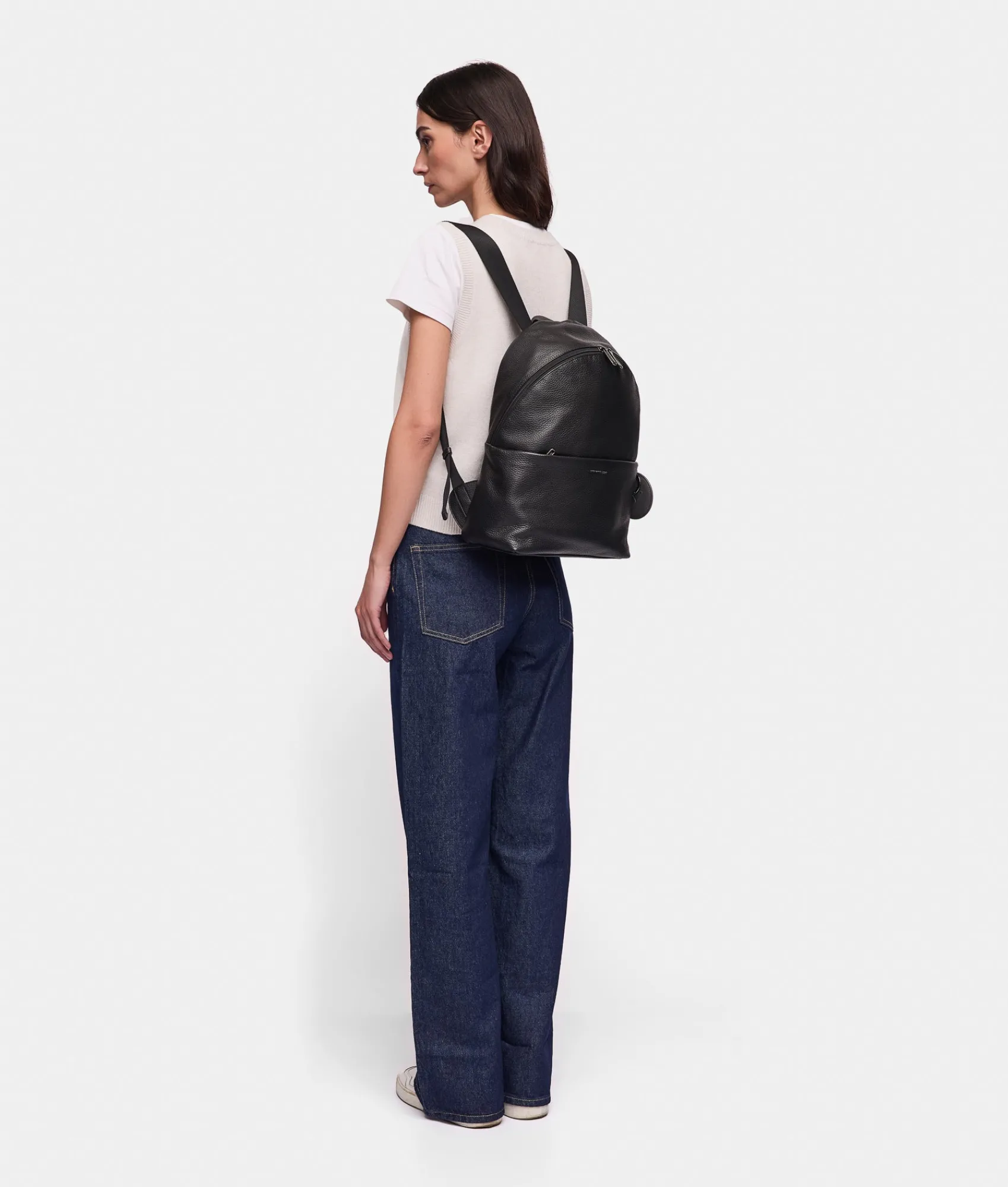 Hot Mandarina Duck MELLOW LEATHER Backpack Nero