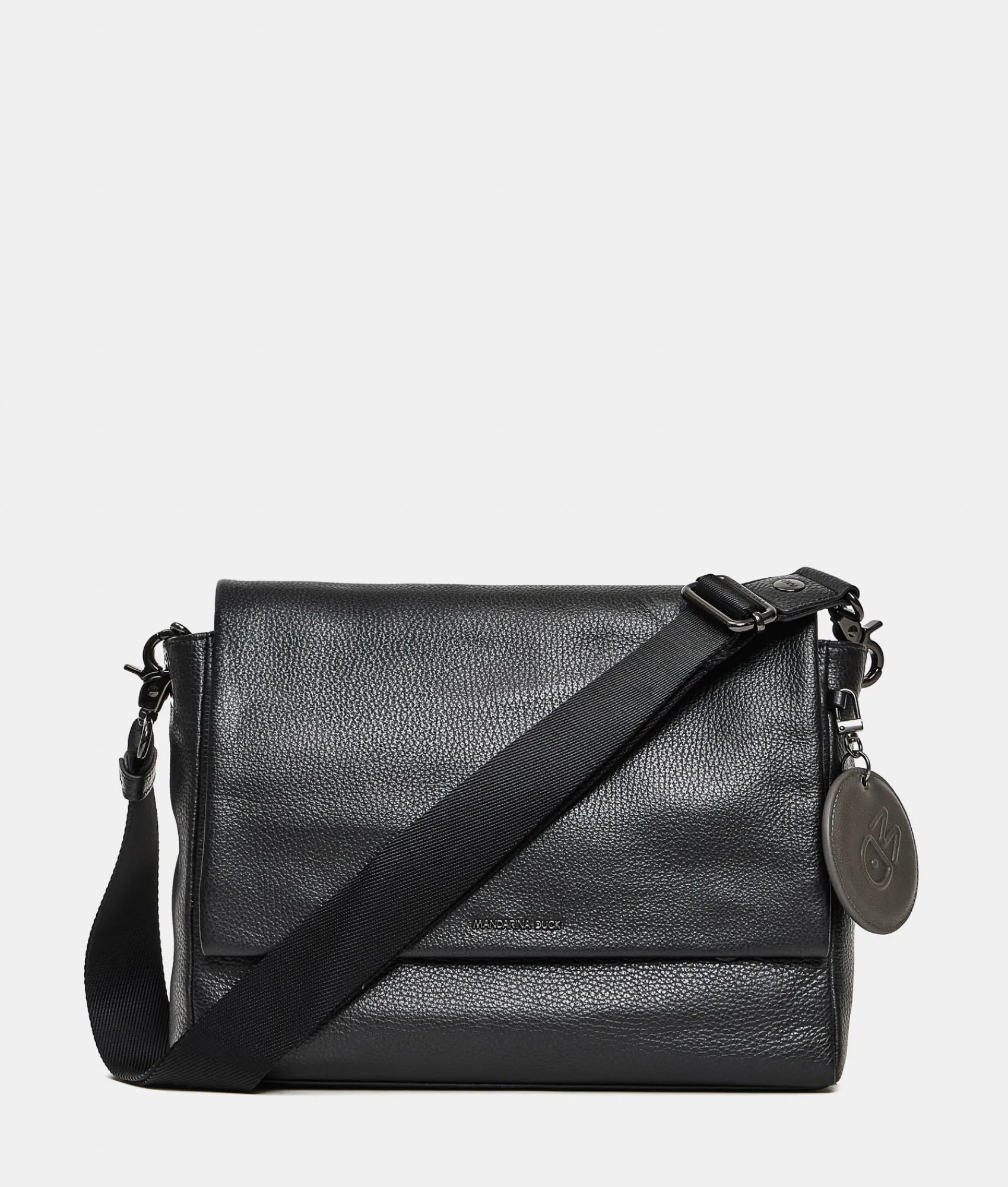 Clearance Mandarina Duck MELLOW LEATHER Crossbody Bag Nero