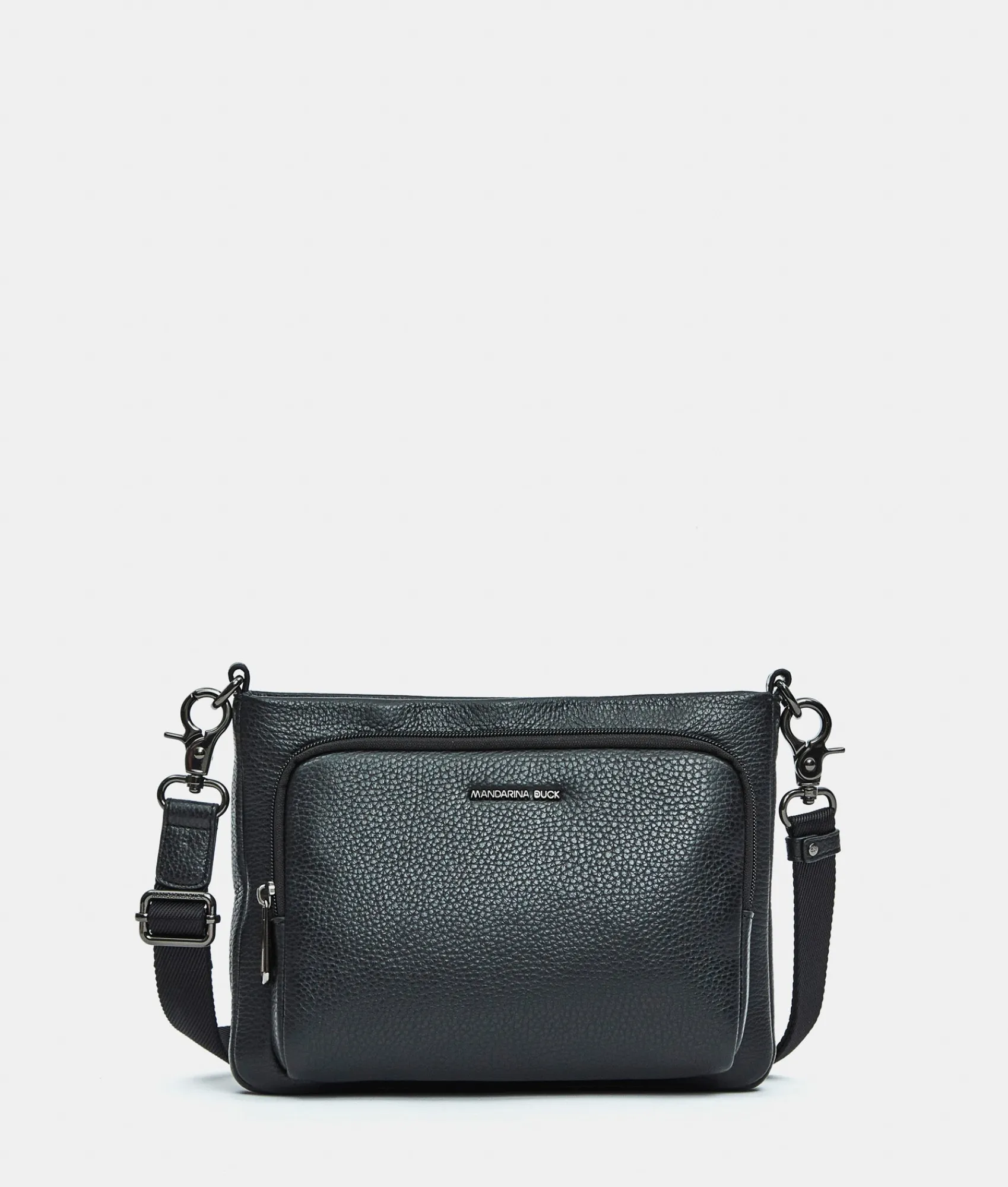 Outlet Mandarina Duck MELLOW LEATHER Flact Squared Crossbody Bag Nero