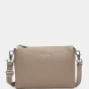 Best Mandarina Duck MELLOW LEATHER Large Triple Pochette WarmTaupe