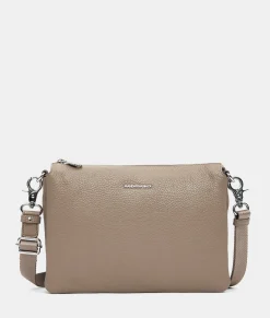 Best Mandarina Duck MELLOW LEATHER Large Triple Pochette WarmTaupe