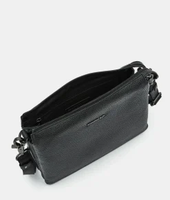 Outlet Mandarina Duck MELLOW LEATHER Large Triple Pochette Nero