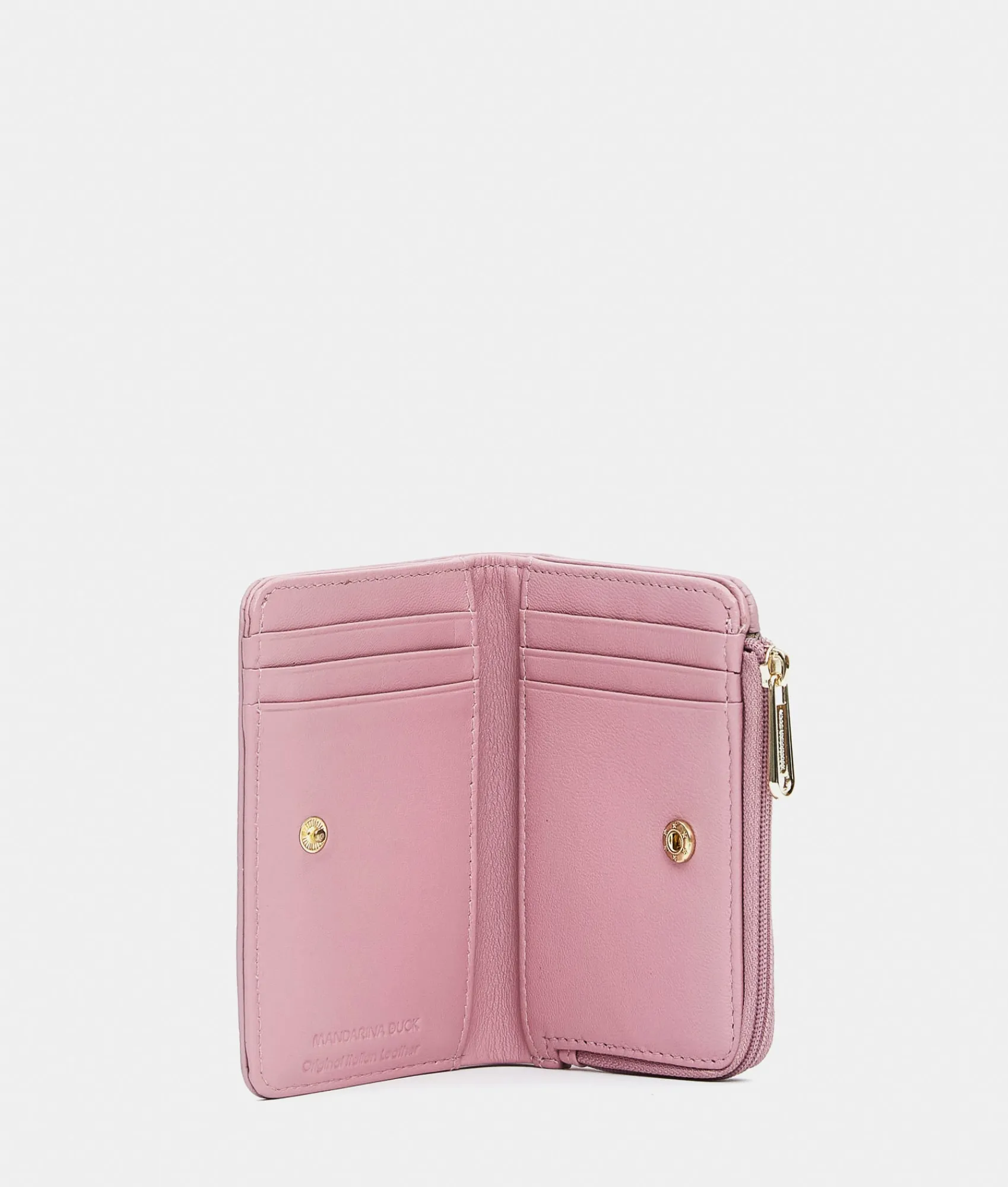 Fashion Mandarina Duck MELLOW LEATHER Leather Wallet LilacRose