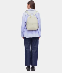Outlet Mandarina Duck MELLOW LEATHER Medium Backpack Almond