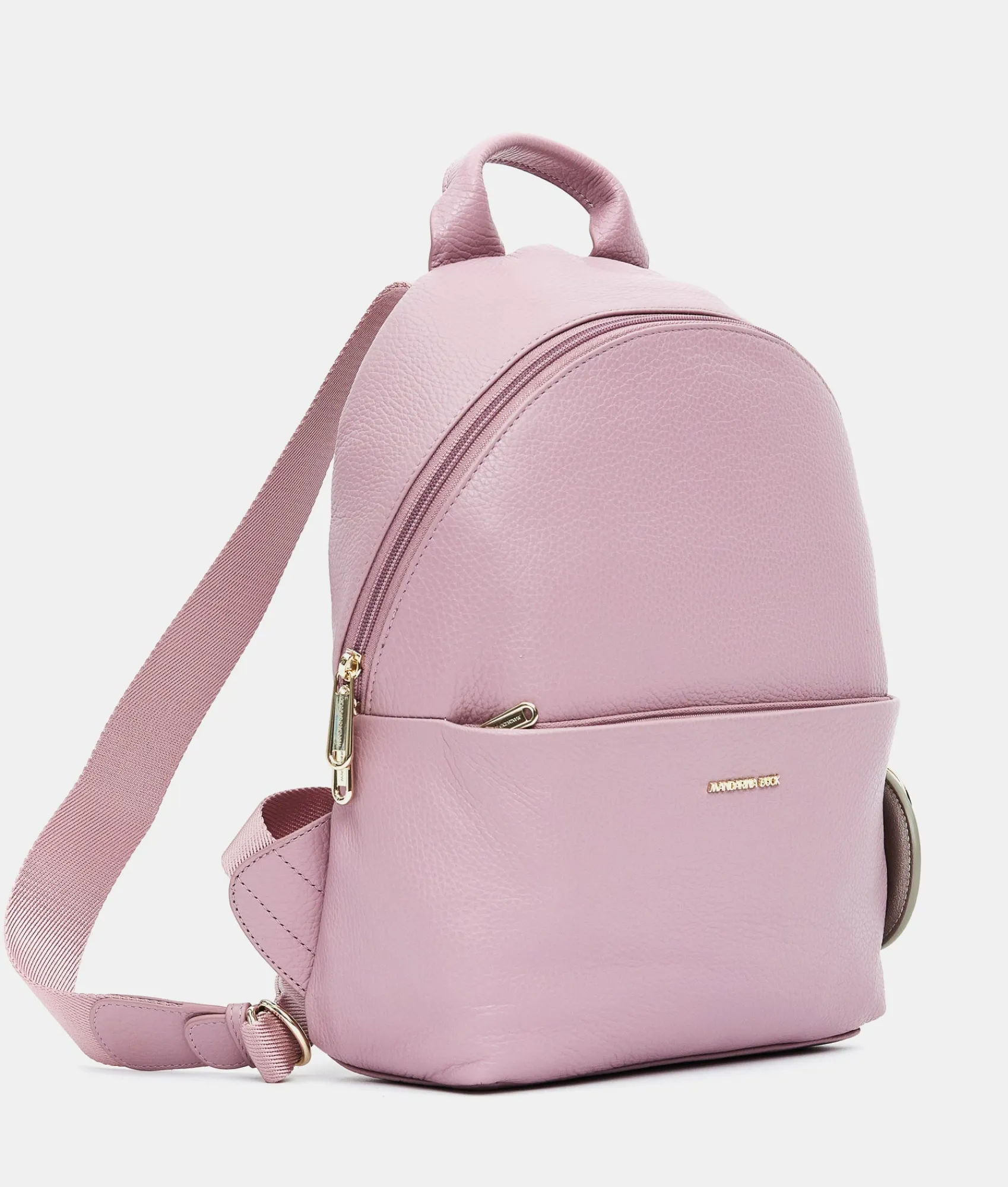 Online Mandarina Duck MELLOW LEATHER Medium Backpack LilacRose