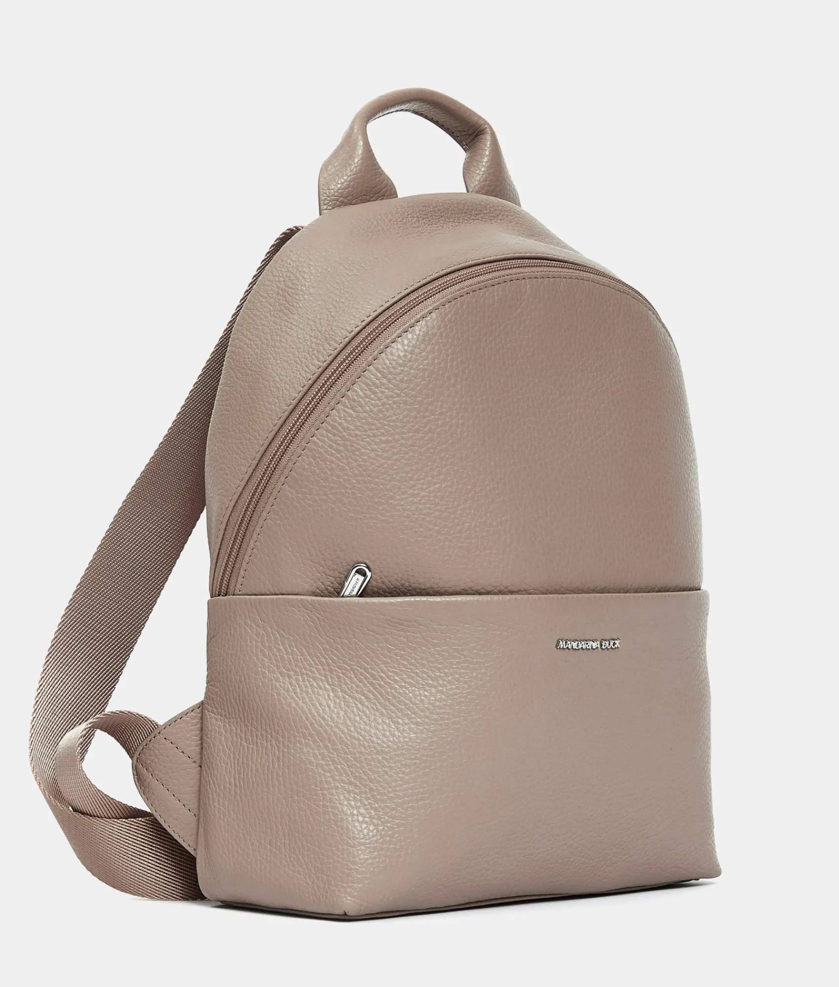Hot Mandarina Duck MELLOW LEATHER Medium Backpack WarmTaupe