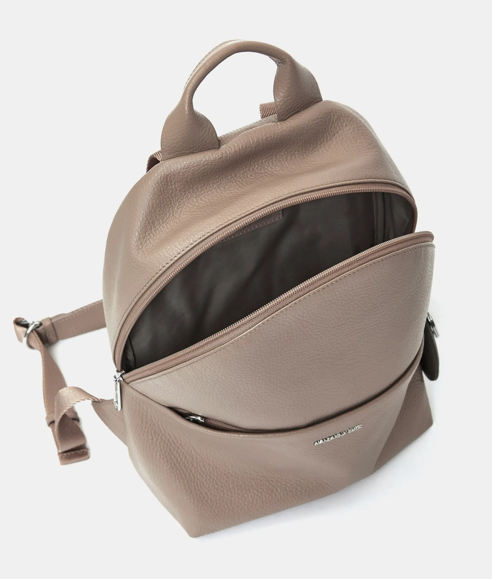 Hot Mandarina Duck MELLOW LEATHER Medium Backpack WarmTaupe