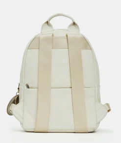 Outlet Mandarina Duck MELLOW LEATHER Medium Backpack Almond