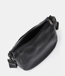 Outlet Mandarina Duck MELLOW LEATHER Medium Crossbody Bag Nero