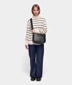 Outlet Mandarina Duck MELLOW LEATHER Medium Crossbody Bag Nero