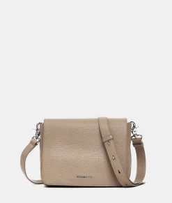 Fashion Mandarina Duck MELLOW LEATHER Mellow Leather Shoulder Bag WarmTaupe