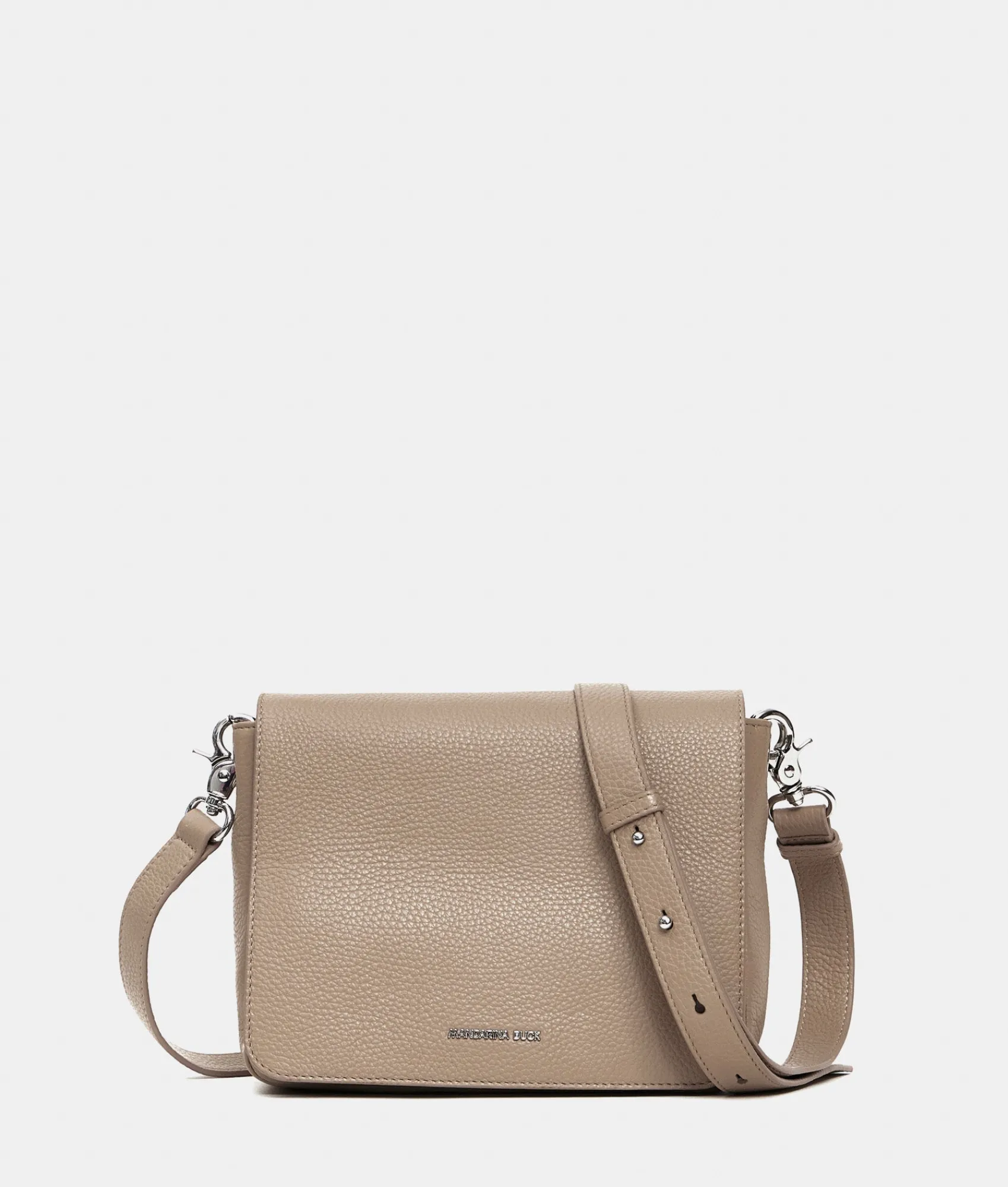Fashion Mandarina Duck MELLOW LEATHER Mellow Leather Shoulder Bag WarmTaupe