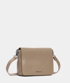 Fashion Mandarina Duck MELLOW LEATHER Mellow Leather Shoulder Bag WarmTaupe
