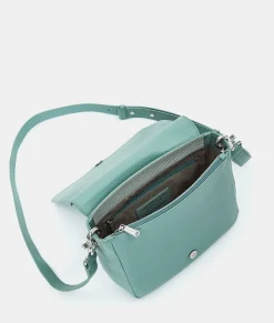 Best Mandarina Duck MELLOW LEATHER Mellow Leather Shoulder Bag IcebergGreen