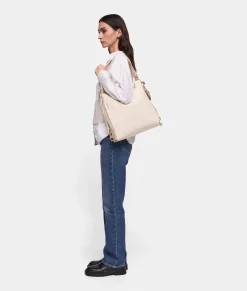 Outlet Mandarina Duck MELLOW LEATHER Shoulder Bag Almond